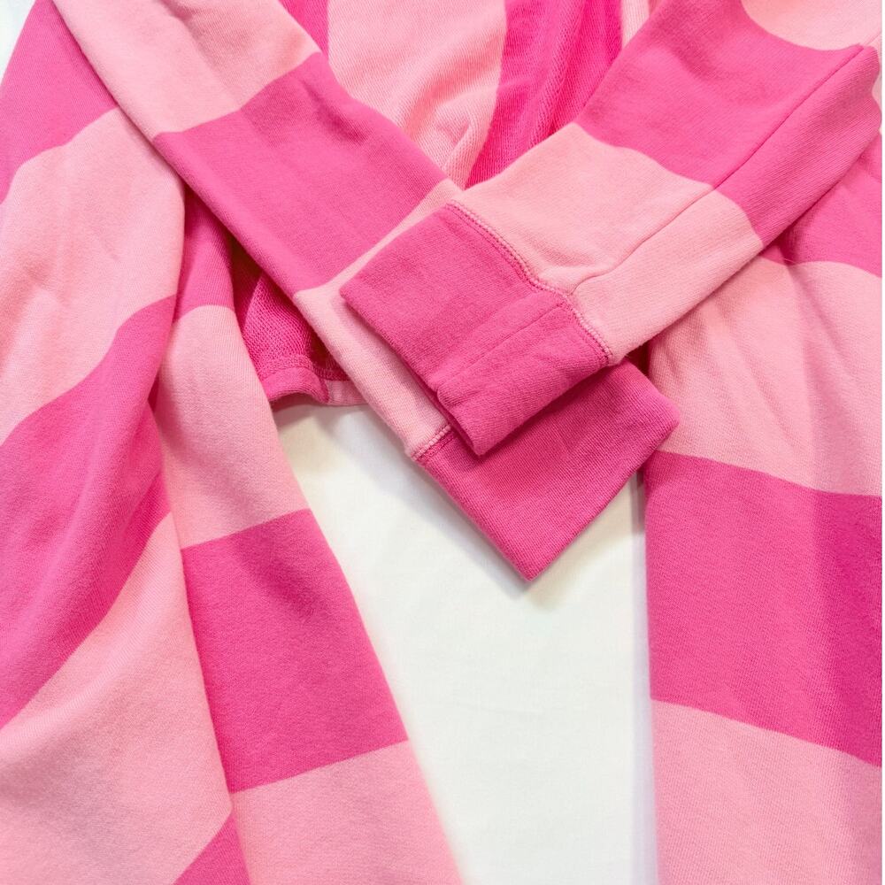 Lilly Pulitzer Norma Fleece Wrap Stripe Cardigan Pink NWT Medium Preppy Cozy - Picture 9 of 13